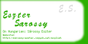 eszter sarossy business card